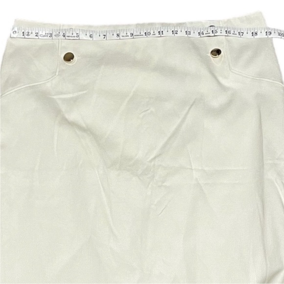 Limited NWT Women's White Sailor Nautical Skirt Gold Buttons 99% Cotton Size 16 - Picture 6 of 8